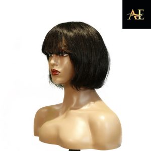 center wig machine made black wig remy hair tc027