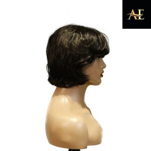 center wig machine made black wig remy hair tc063