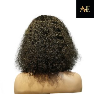 center wig machine made black wig remy hair tc047