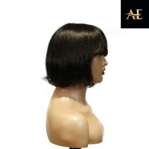 center wig machine made black wig remy hair tc027