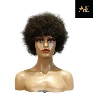 center wig machine made black wig remy hair 2301