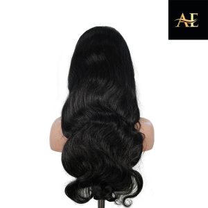 center wig natural black remy hair 6x7 lace closure body wave human hair wig