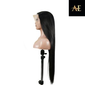 center wig 13x4 straight lace front wig natural black remy hair