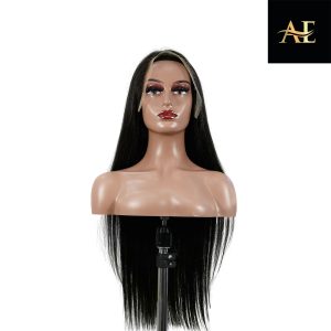 center wig natural black asian raw hair 13x6 hd lace front wig straight human hair wig