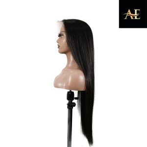 center wig natural black asian raw hair 13x6 hd lace front wig straight human hair wig