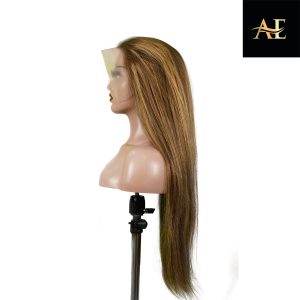 center wig 13x4 straight lace front wig m4&27 highlight remy hair 26 inch