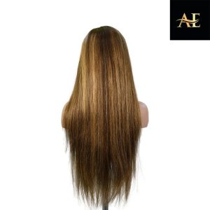center wig 13x4 straight lace front wig m4&27 highlight remy hair 26 inch