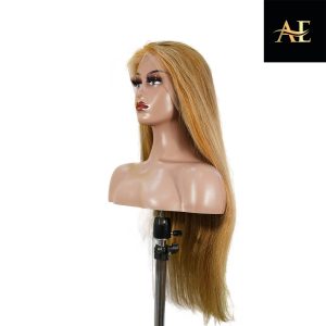 center wig 13x4 straight lace front wig 8&27 honey blonde highlight 26 inch remy hair