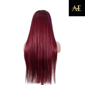 center wig 13x4 straight lace front wig 99j color 26 inch remy hair