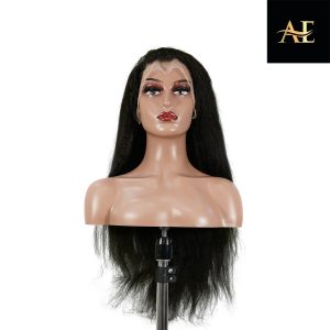 center wig 13x4 yaki straight lace front wig black remy hair