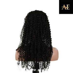 center wig 13x4 kinky curly lace front wig natural black remy hair